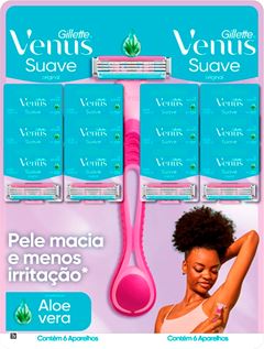 Aparelho Gillette Venus 3 Suave Feminino Original Cartela 12