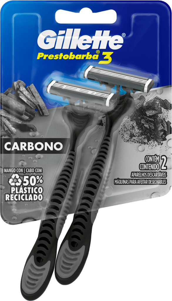 Aparelho Prestobarba 3 Carvao 2un