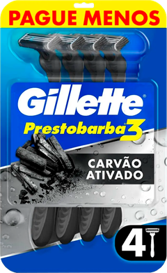 Aparelho Prestobarba 3 Carvao 4un Promo