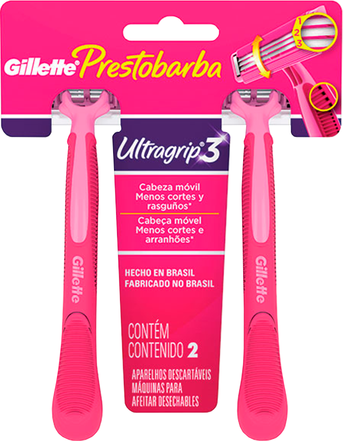 Aparelho Prestobarba 3 Ultragrip Feminino Movel 2un