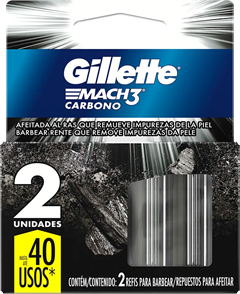 Carga Gillette Mach3 Carvao 2un