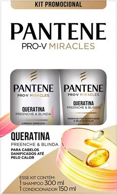 Kit Pantene Queratina Shampoo 300ml + Condicionador 150ml