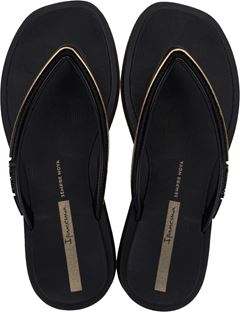 Sandalia Ipanema Glow Fem Adulto Preto/Preto/Dourado