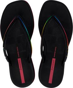Sandalia Ipanema Glow Fem Adulto Preto/Rosa