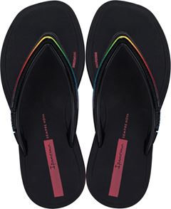 Sandalia Ipanema Glow Fem Infantil Preto/Preto/Rosa