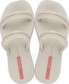 Sandalia Ipanema Glow Slide Fem Infantil Off White/Rosa