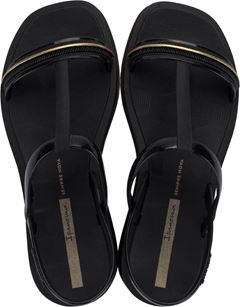 Sandalia Ipanema Glow Papete Fem Adulto Preto/Preto/Dourado
