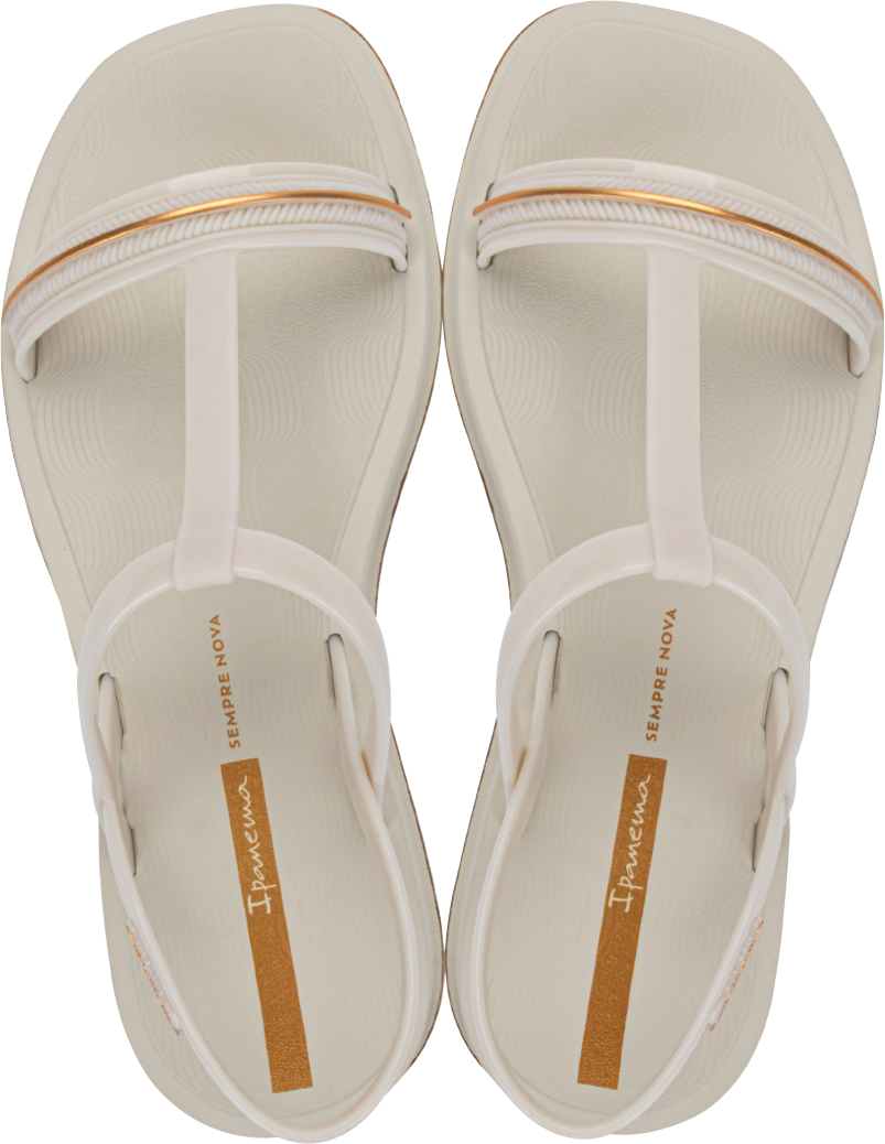 Sandalia Ipanema Glow Papete Fem Adulto Off White/Cobre