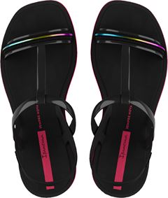 Sandalia Ipanema Glow Papete Fem Adulto Preto/Rosa