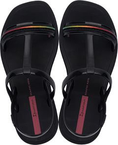 Sandalia Ipanema Glow Papete Fem Infantil Preto/Preto/Rosa