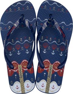 Sandalia Ipanema Navy Fem Adulto Azul/Azul/Vermelho