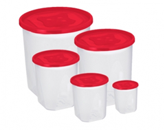 Jogo Para Mantimentos Jaguar Plastico Redondo 5pcs