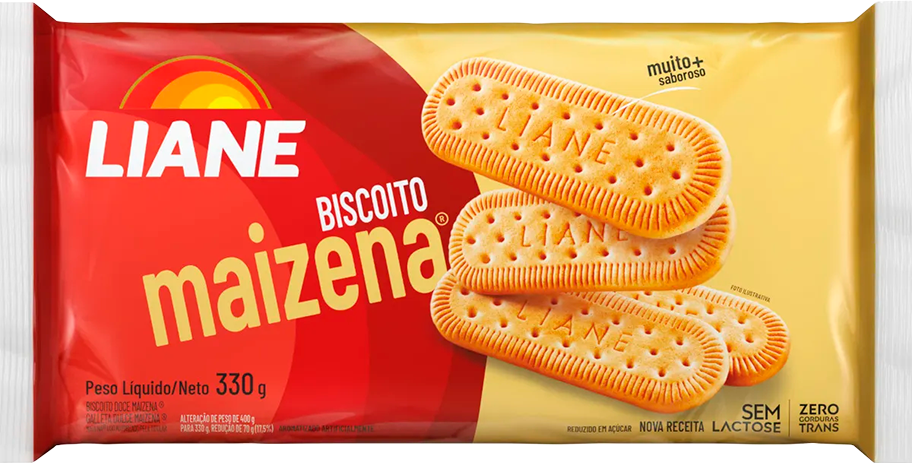 Biscoito Liane Maizena Sem Lactose 330g