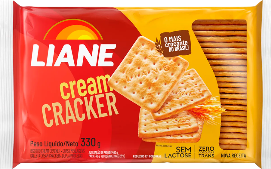 Biscoito Liane Agua E Sal Sem Lactose 330g