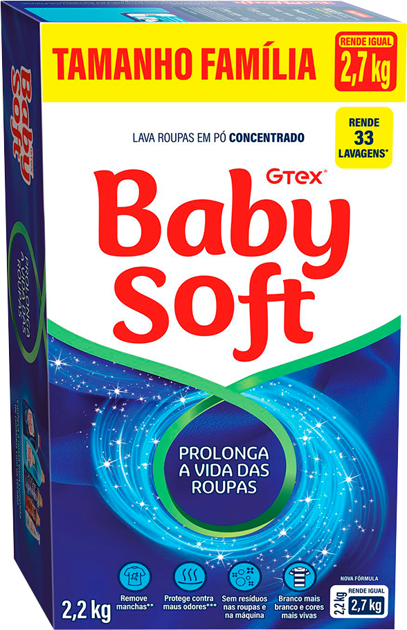 Sabao Em Po Baby Soft Caixa 2,2kg