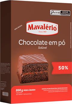Chocolate Em Po Mavalerio 50% 200g