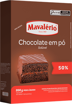 Chocolate Em Po Mavalerio 50% 200g
