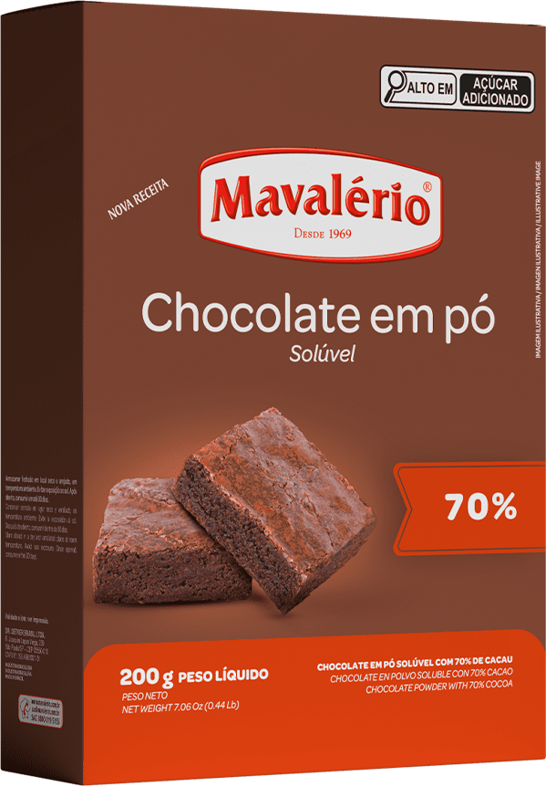 Chocolate Em Po Mavalerio 70% 200g