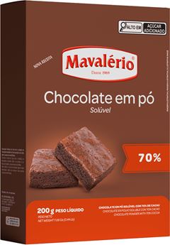 Chocolate Em Po Mavalerio 70% 200g