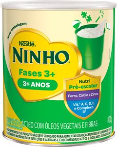Leite Em Po Ninho Fases 3+ Pre Escolar 800g