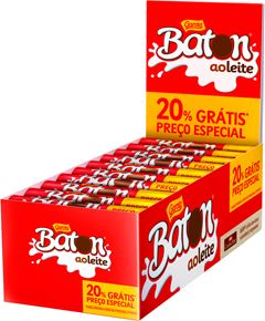 Chocolate Garoto Baton Ao Leite 16g 20% Desconto