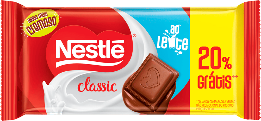 Chocolate Nestle Classic Ao Leite 80g 20% Desconto