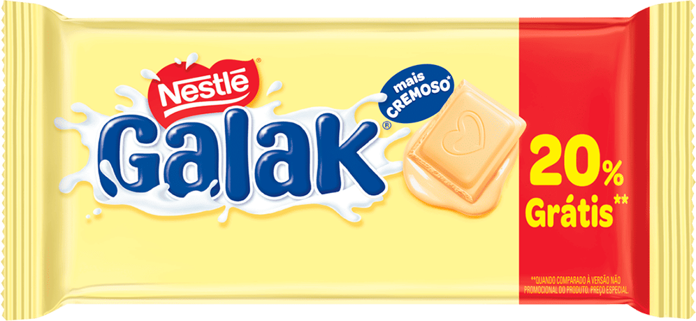 Chocolate Nestle Galak Branco 80g 20% Desconto