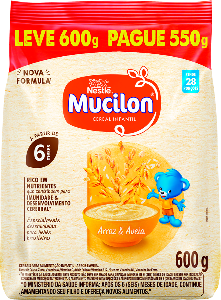 Mucilon Aveia Arroz Sachet Lv600g Pg550