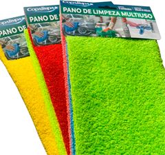 Pano Limpeza Copalimpa Microfibra Multiuso Sortido 35x40 3un
