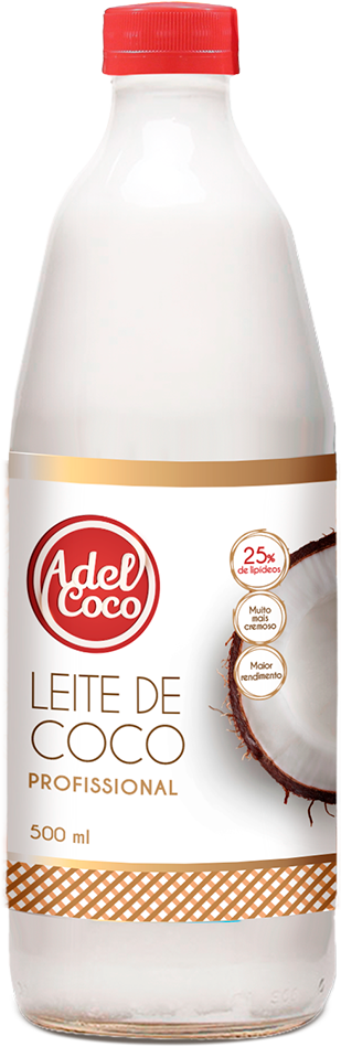 Leite De Coco Adel Coco Vidro 500ml