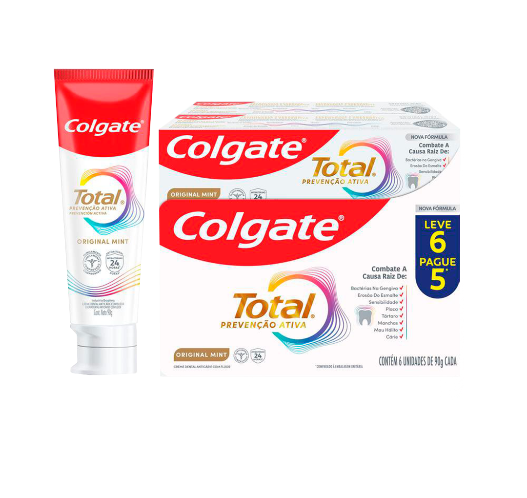 Creme Dental Colgate Total 12 Original Mint 90g Lv6 Pg5
