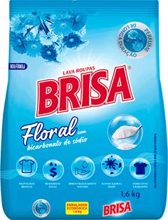 Sabao Em Po Brisa Floral E Bicarbonato Sachet 1,6kg