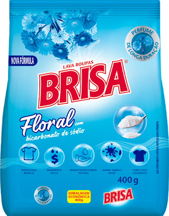 Sabao Em Po Brisa Floral E Bicarbonato Sachet 400g