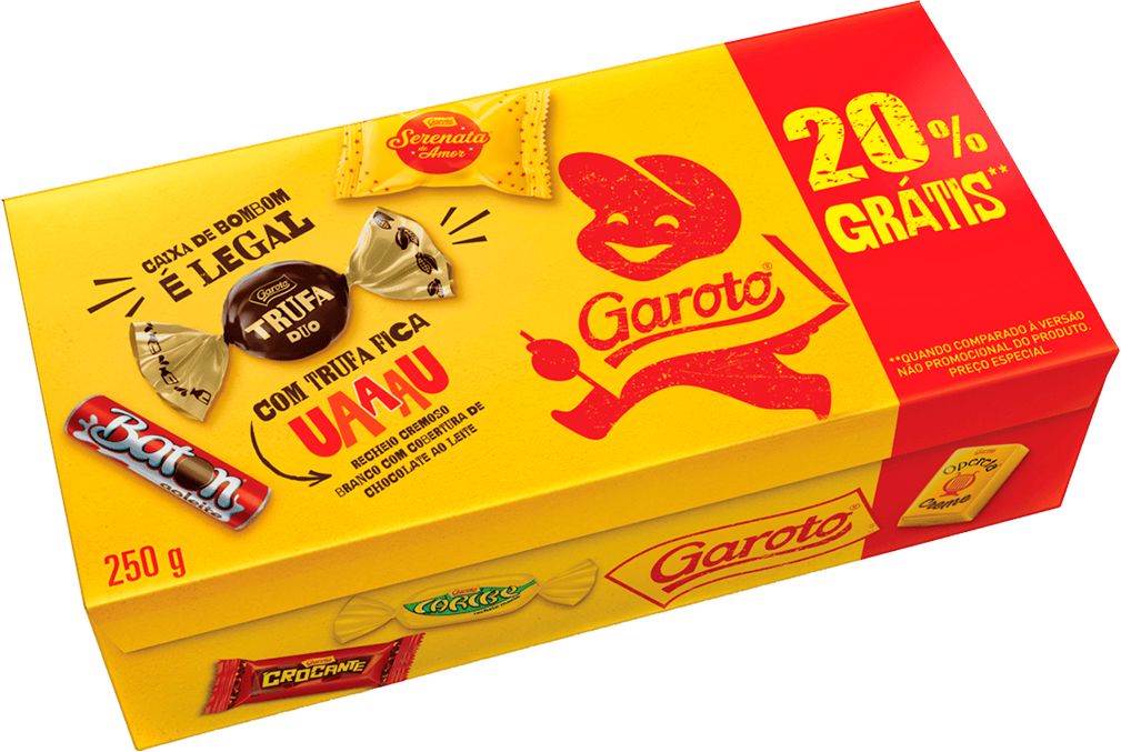 Bombom Garoto Caixa Amarela 250g 20% Desconto