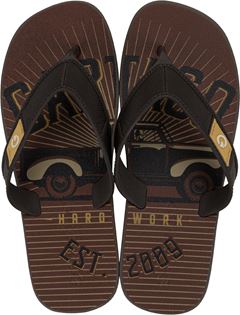 Sandalia Cartago Dakar Masc Adulto Marrom/Marrom/Amarelo