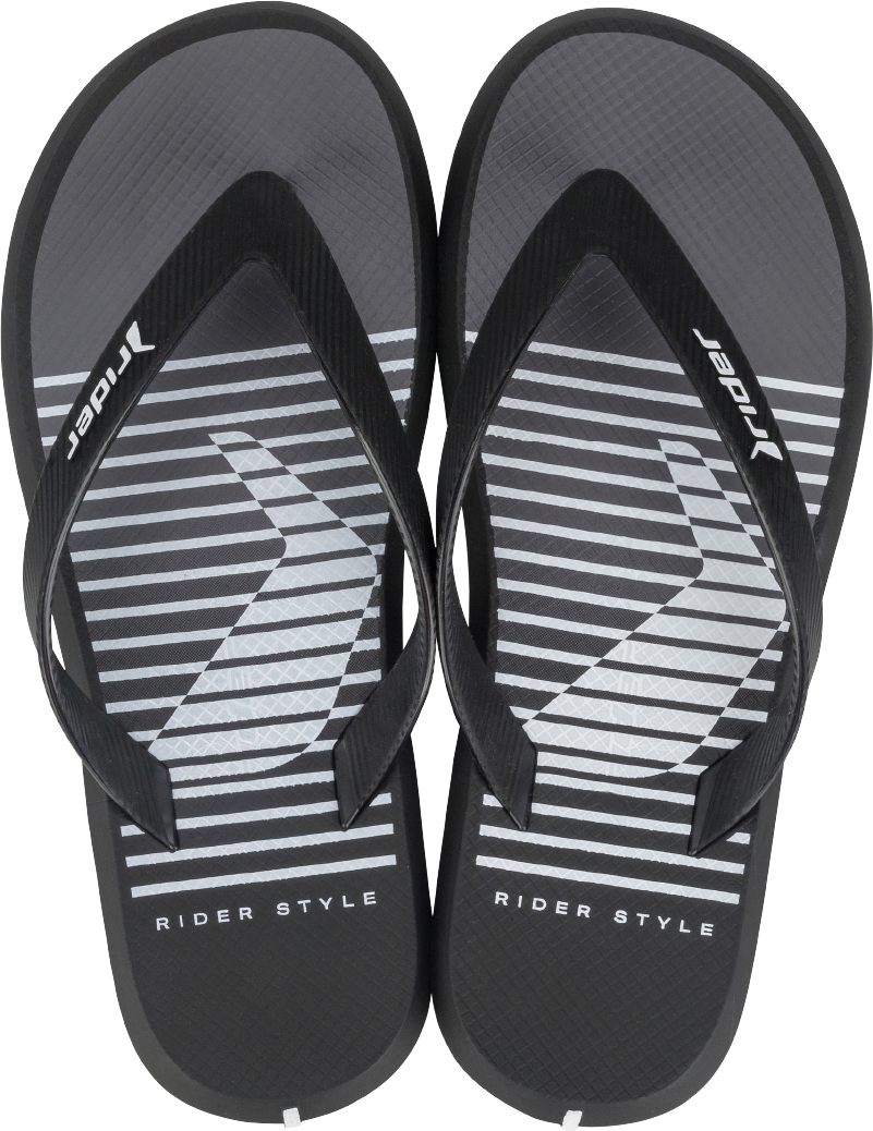 Sandalia Rider R1 Style Masc Adulto Preto/Preto/Branco