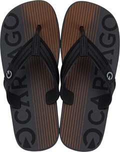 Sandalia Cartago Atlanta Masc Infantil Grafite/Preto/Laranja