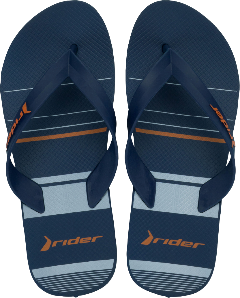 Sandalia Rider Feel Urban Masc Adulto Azul Escuro/Laranja