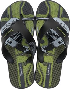 Sandalia Ipanema Deck City Masc Infantil Grafite/Preto/Verde