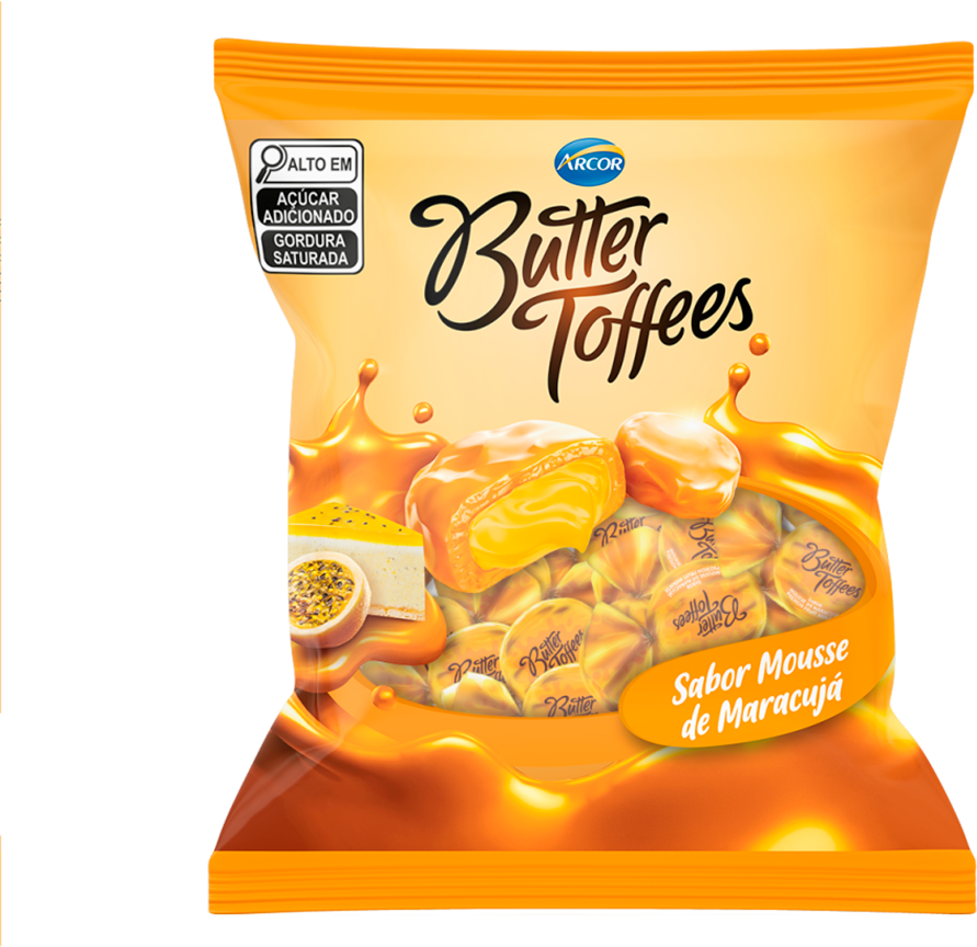 Bala Butter Toffees Maracuja 400g