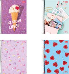 Caderno Tilibra Universitario Vibe Fem Cd 1m 80fls