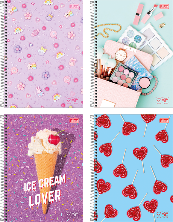 Caderno Tilibra Universitario Vibe Fem Cd 12m 192fls