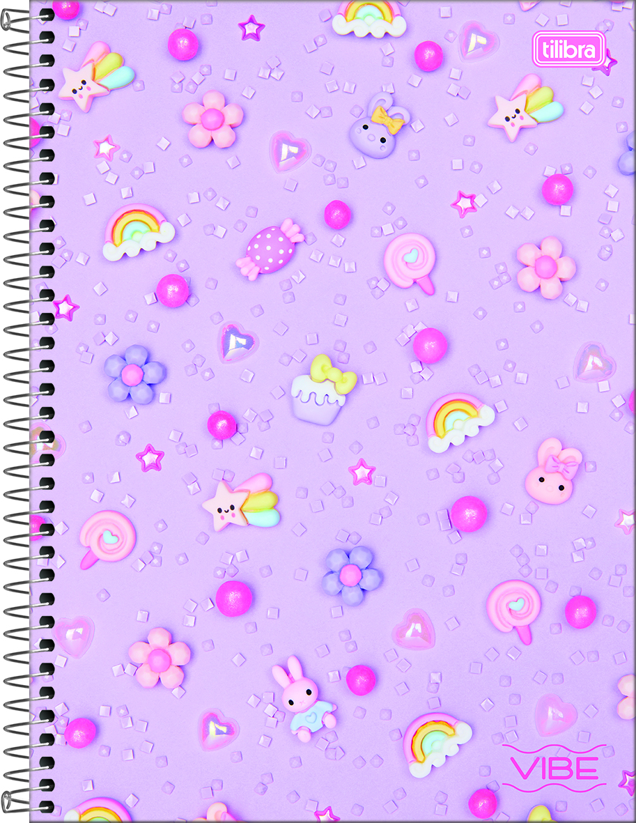 Caderno Tilibra Universitario Vibe Fem Cd 12m 192fls