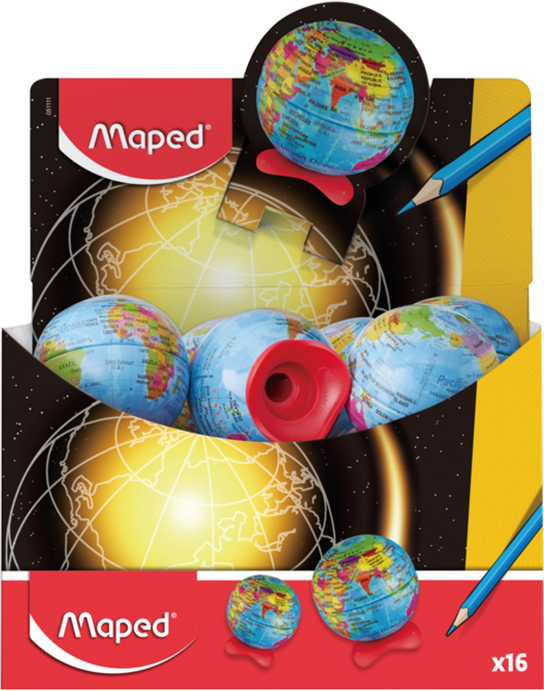Apontador Maped Globo Com Deposito 1 Furo