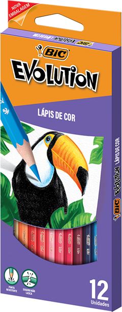 Lapis De Cor Bic Evolution 12 Cores