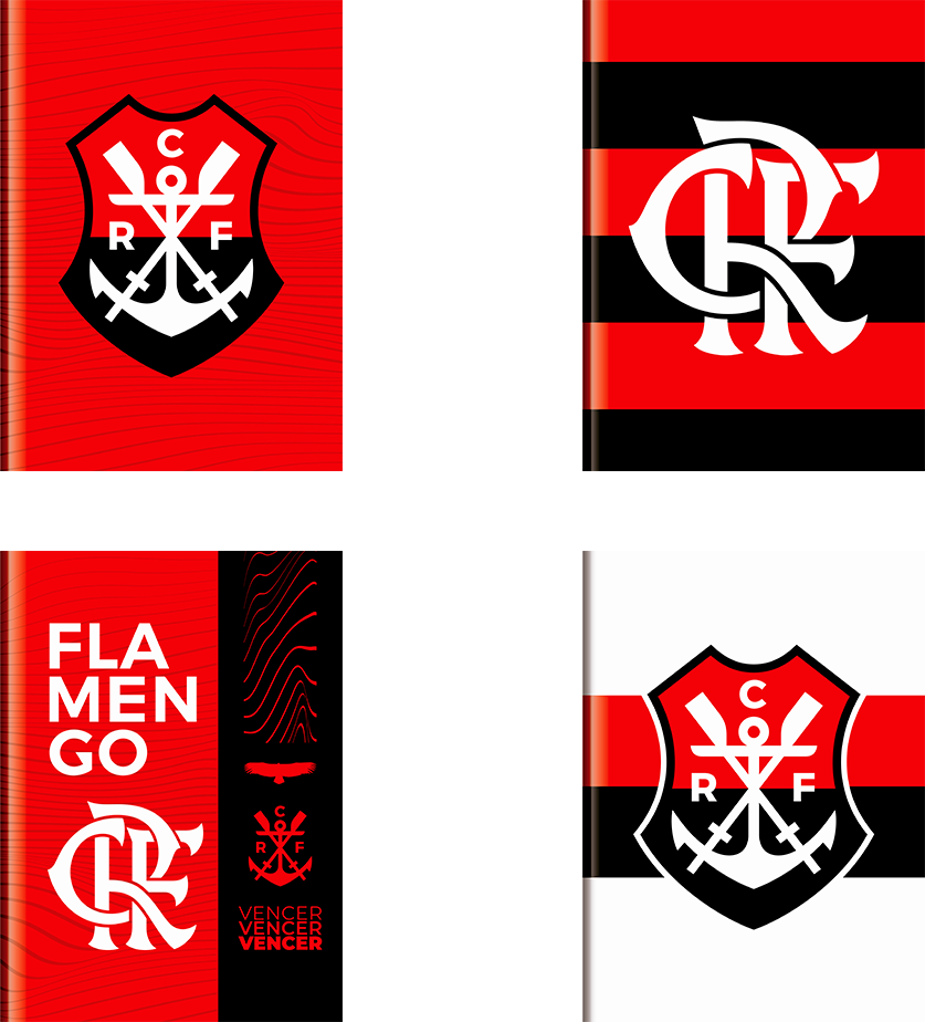 Caderno Kit Flamengo Masc Cd Cost 80fls