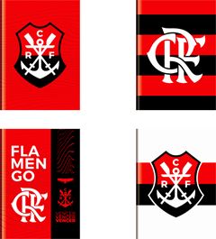 Caderno Kit Universitario Flamengo Masc Cd Cost 80fls