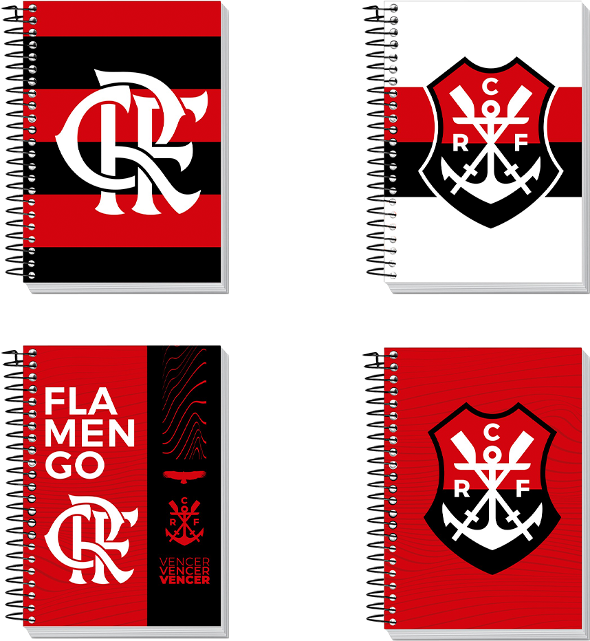 Caderno Kit Universitario Flamengo Masc Cd 1m 80fls