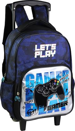 Mochila Com Roda Kit Infantil Masc Gamer