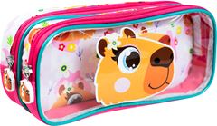 Estojo Kit Retangular Duplo Infantil Fem Capivara